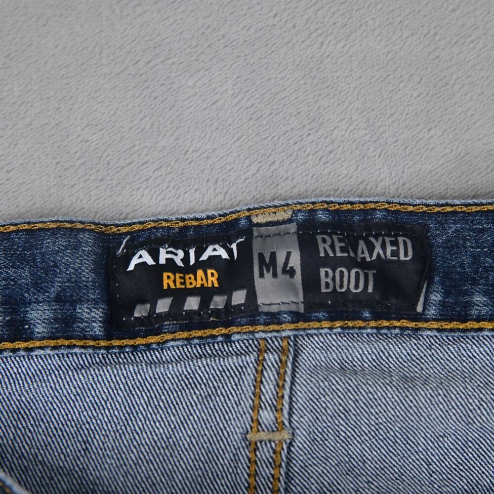 Ariat M4 Rebar Jeans Mens 38X34 (Fits 35x34) Relaxed Boot Western Work Wear - Picture 2 of 10